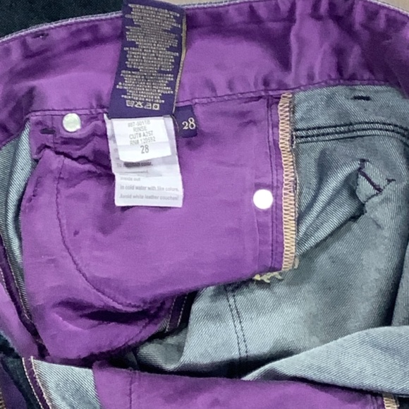 Women’s Rich & Skinny High Rise Straight Jeans in Dark Indigo Hemmed Size 28/27. - Picture 5 of 6